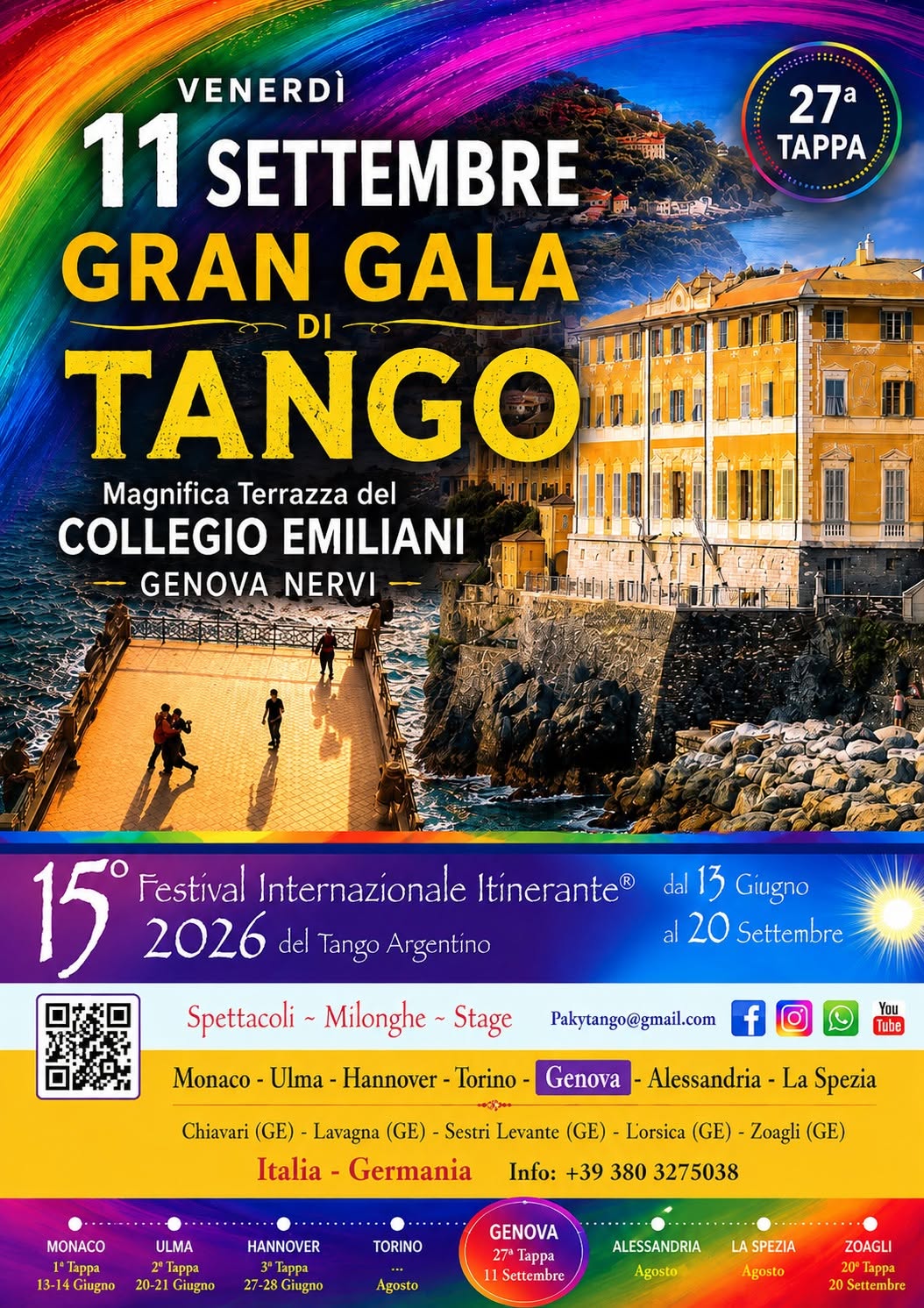 VEN 11 SETTEMBRE-Nervi-GE: Collegio Emiliani- 15°FESTIVAL ITINERANTE