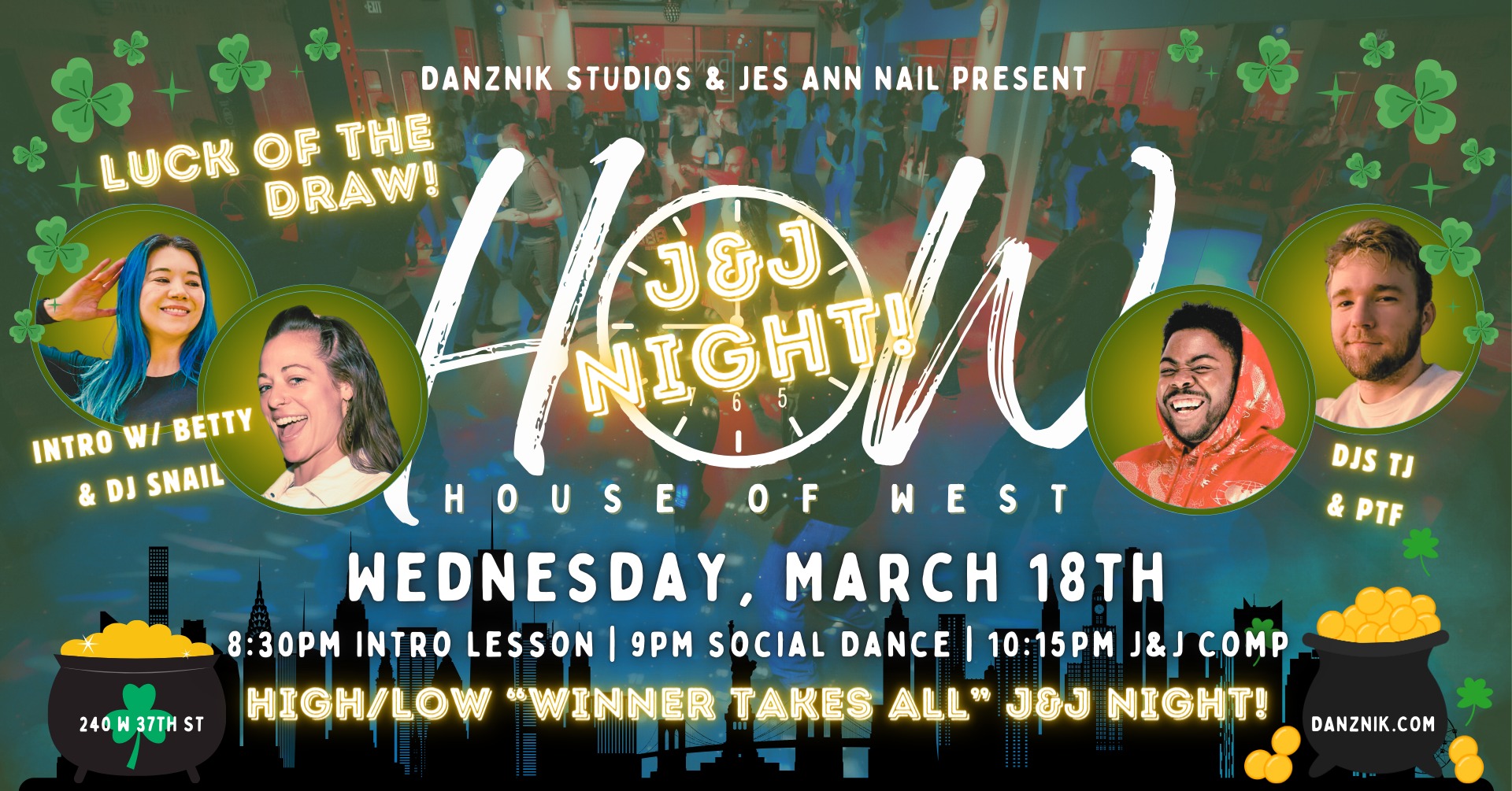 House of West • NYC's Weekly WCS Social • High Low "Luck of the Draw" J&J Night!