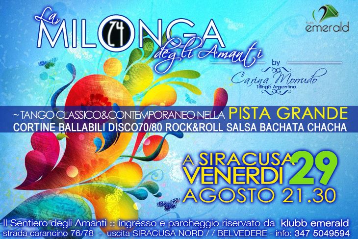 ~ La Milonga degli Amanti ~ Venerdi 29 a SIRACUSA!!