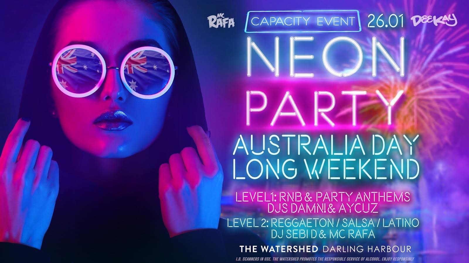 Neon Party Australia Day