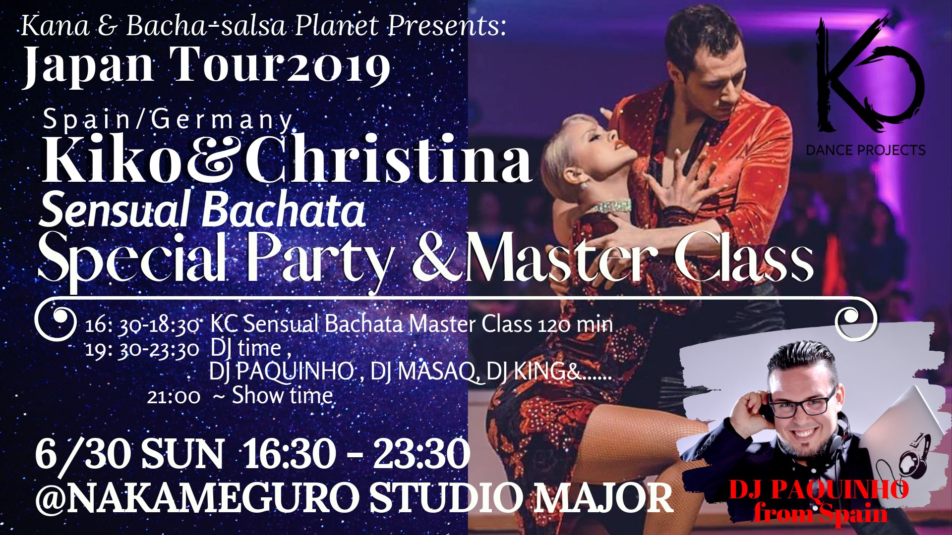 6 30(Sun) Kiko & Christina Special Party &Master Class