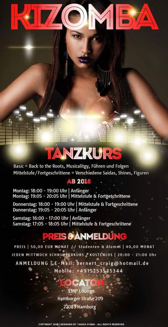 Neue Kizomba Kurs Mit Ben Für Anfänger bis Fortschritten