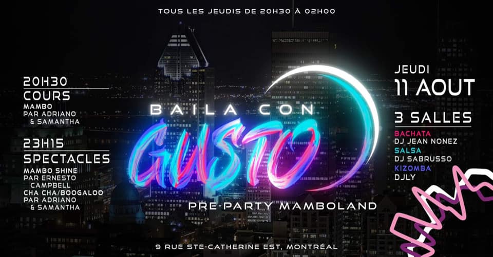 Baila Con Gusto *Montréal* - Pre-party Mamboland Montreal