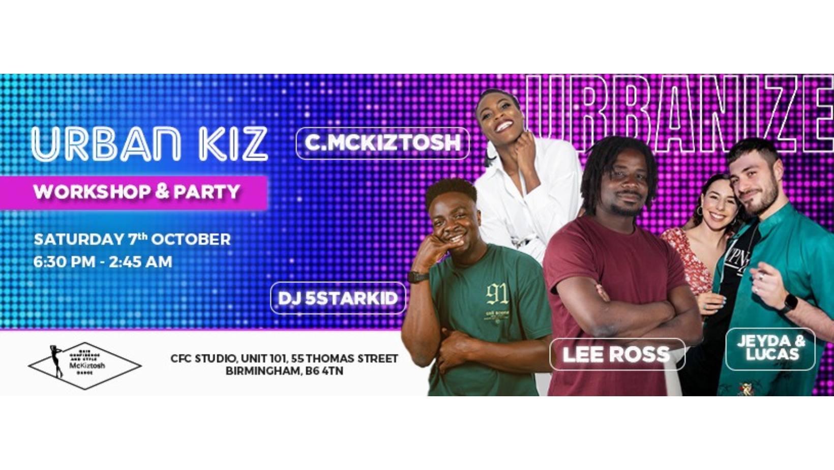 Urbanize At Night Birmingham- Urban Kiz workshop & Party Night