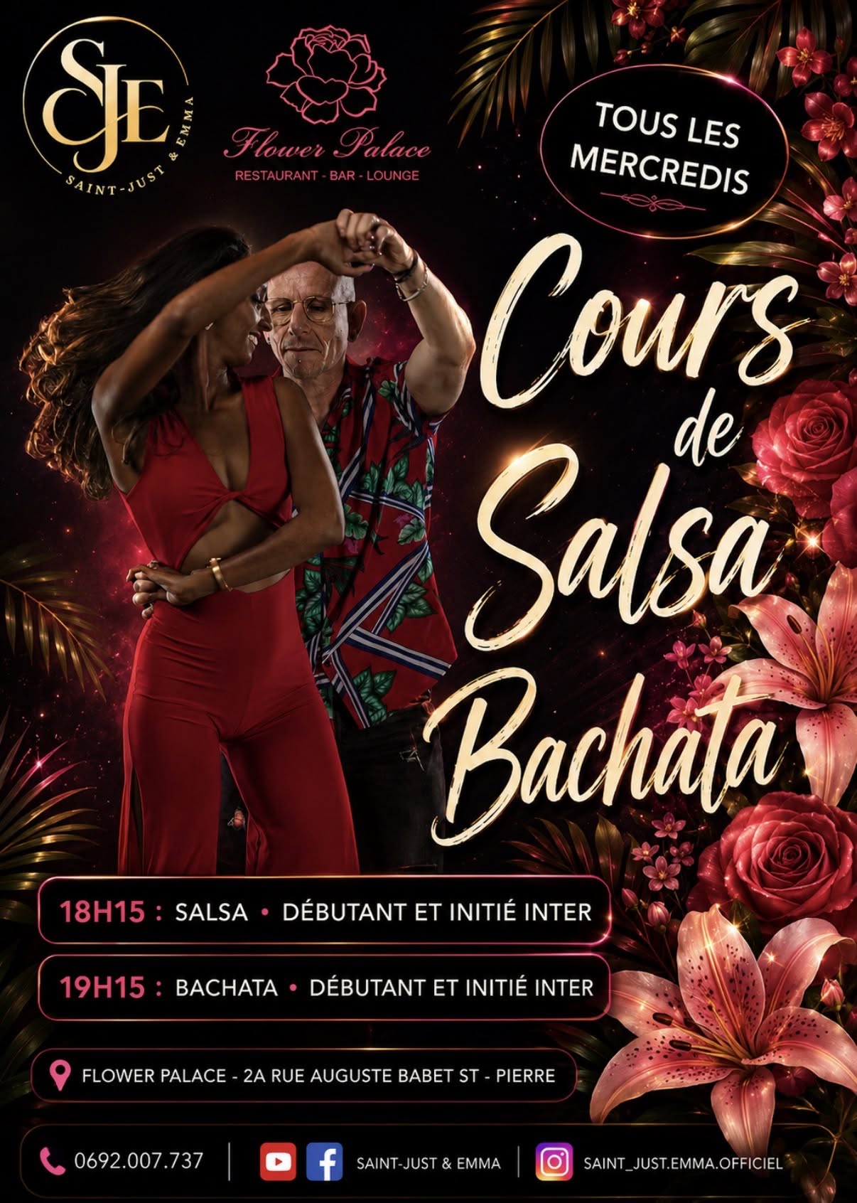 Les mercredi SALSA & BACHATA - Flower Palace St-Pierre