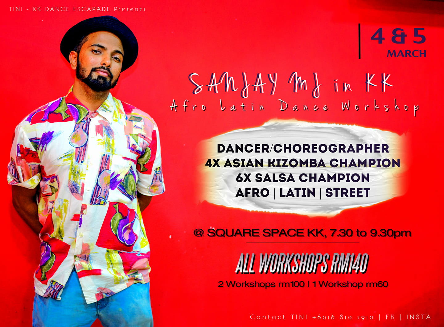 SANJAY MJ in KK - Afro Latin Dance Workhop