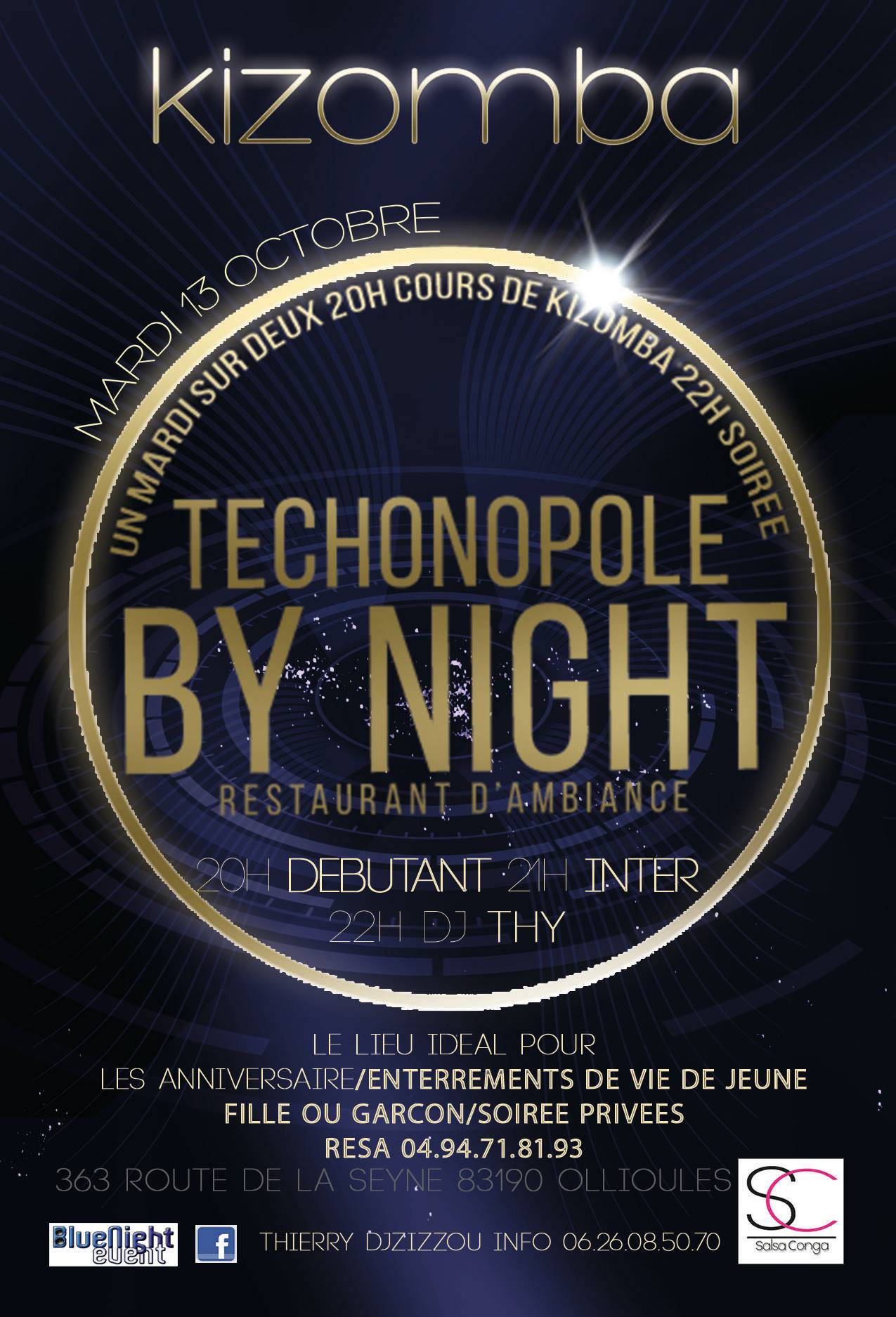 Soirée kizomba bi-mensuelle à La Technopole