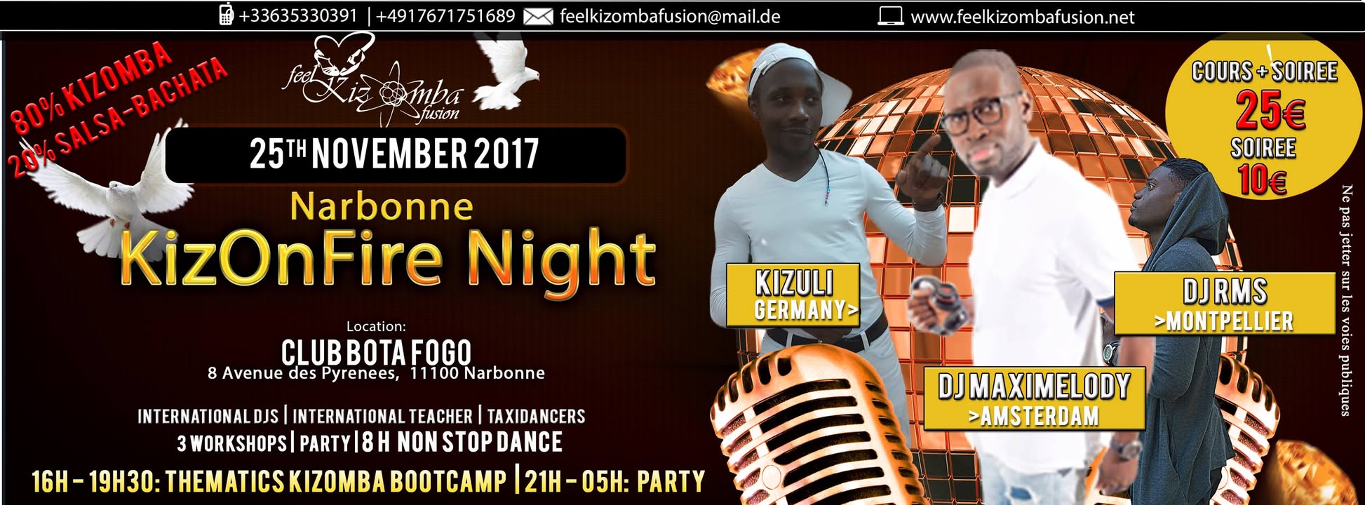 Narbonne KizOnFire Night 25 November 2017