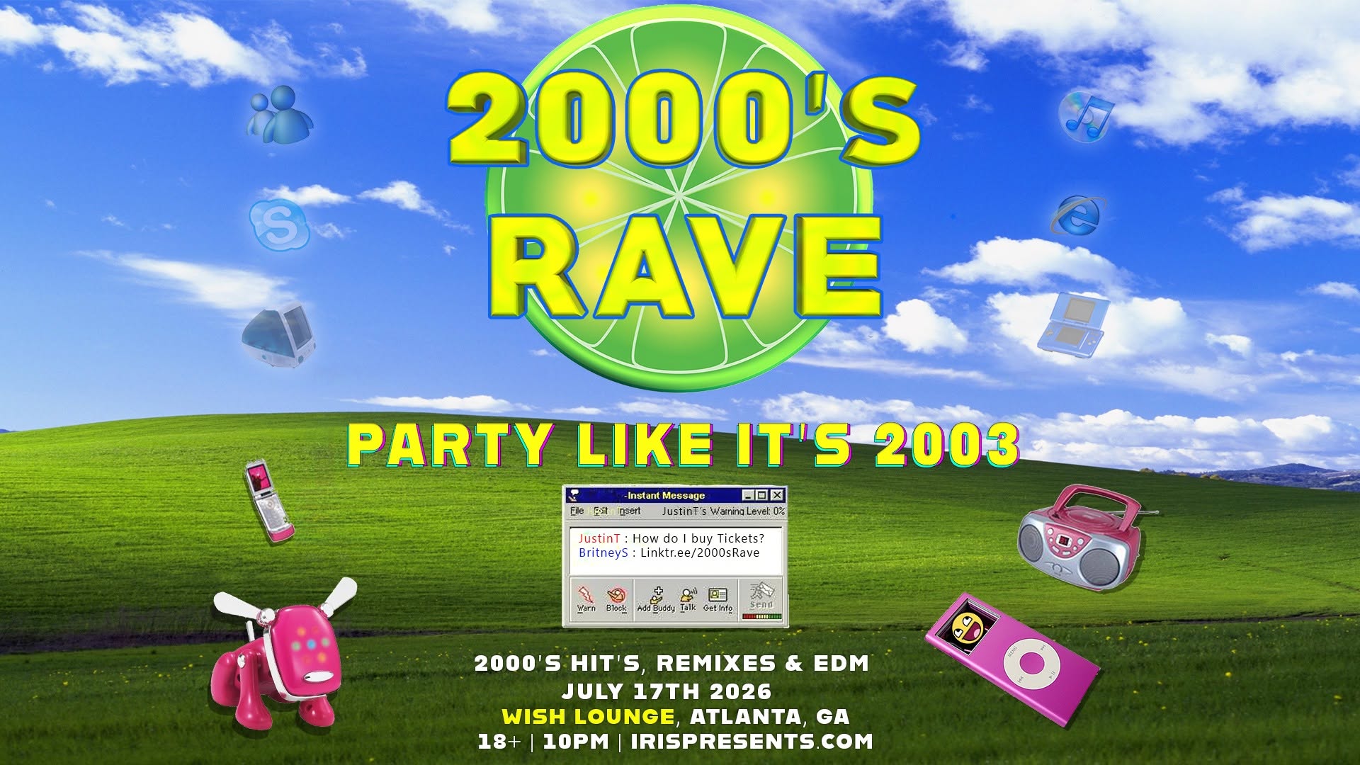 Iris Presents: 2000s Rave @ Wish Lounge Fri, July 17th!
