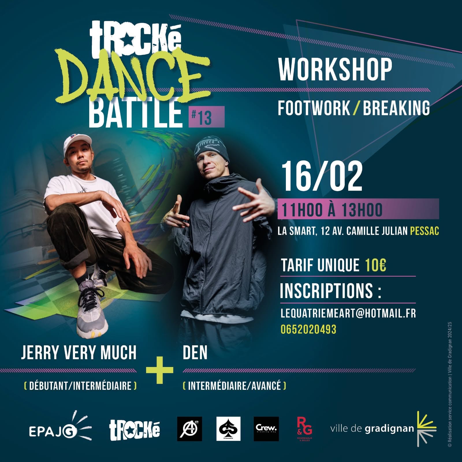 Workshop Footwork breaking avec Den et Jerry Very Much