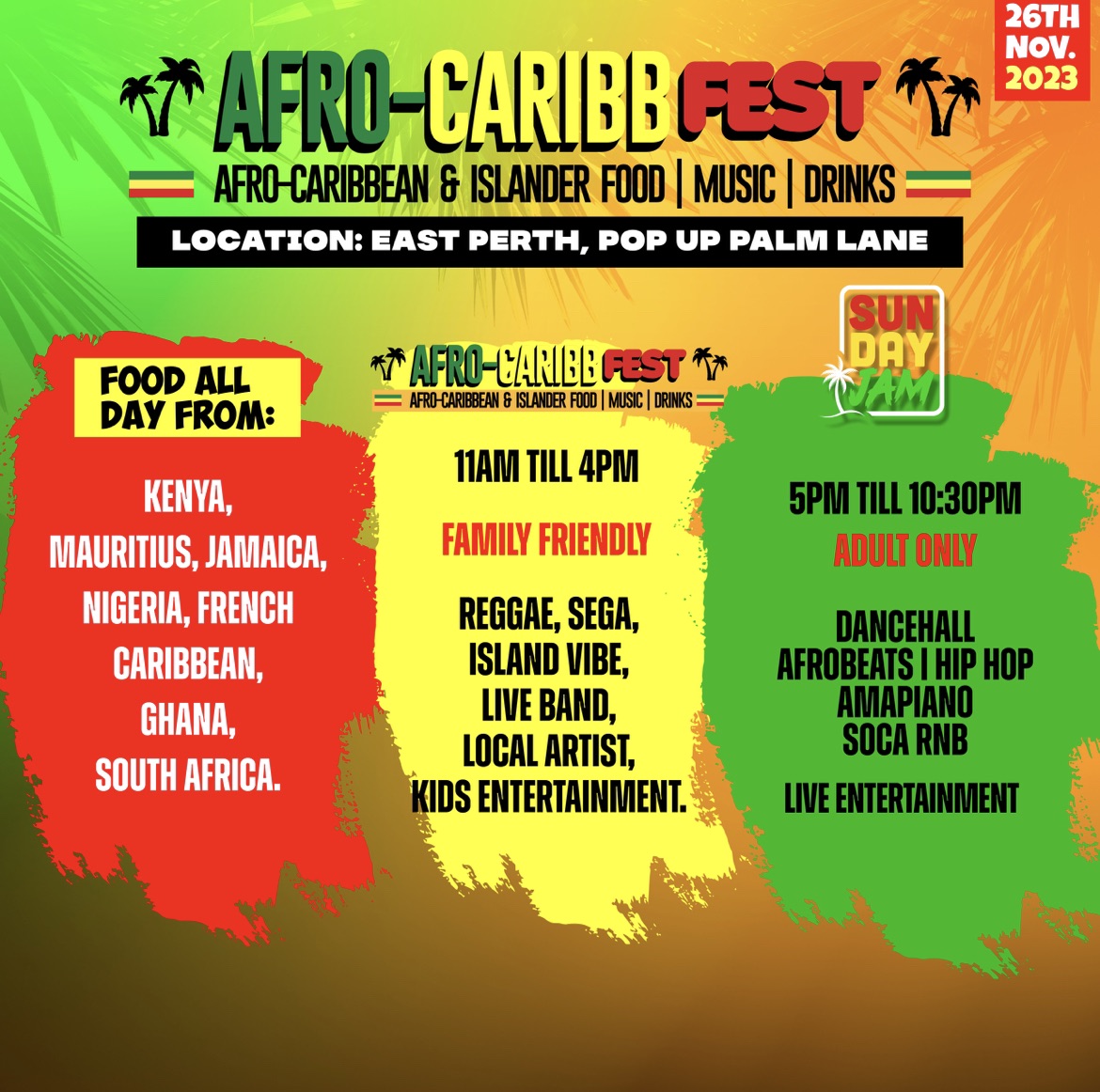 AFROCARIBBFEST, Afrocaribbean & islander food , music, festival