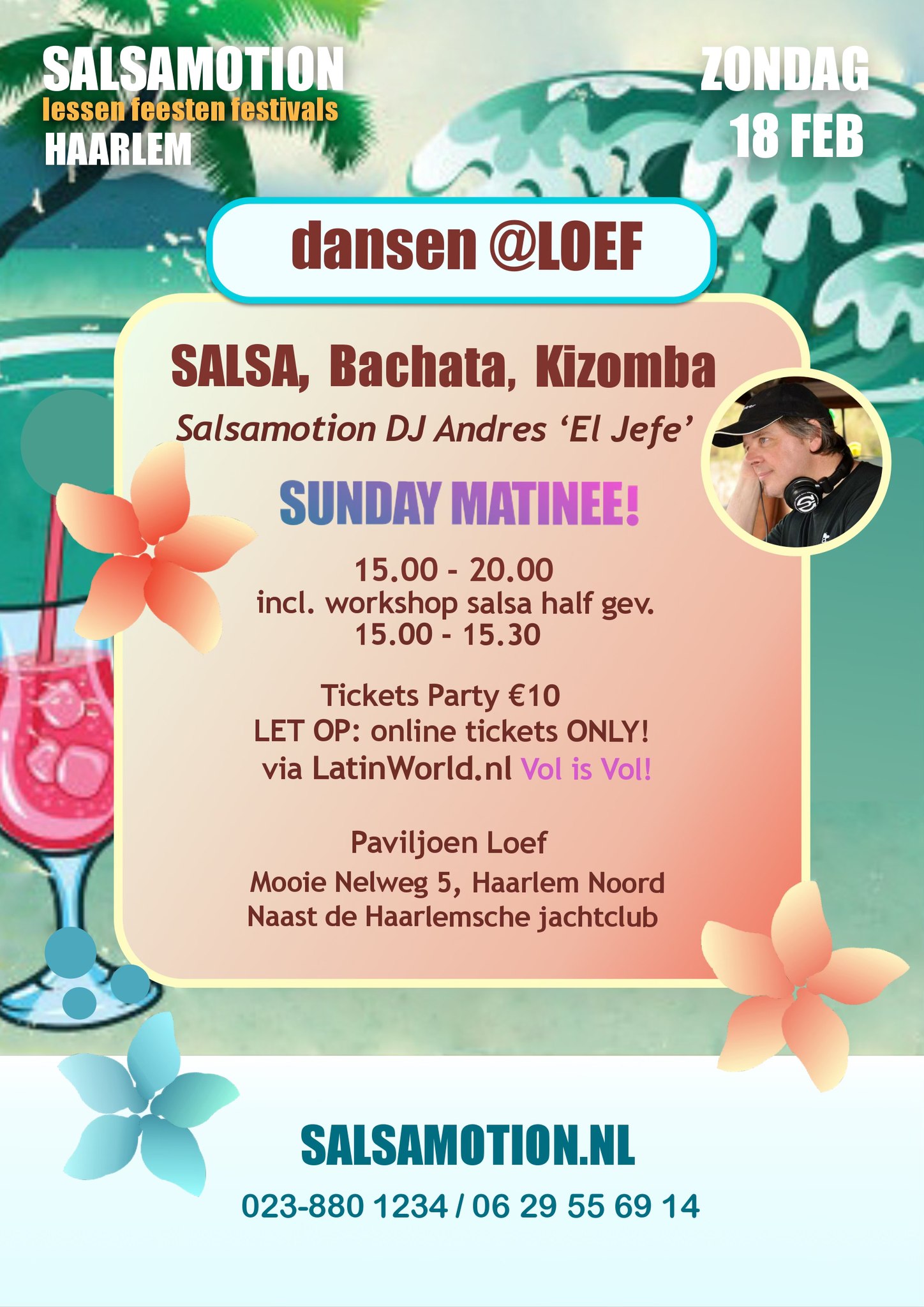 Salsamotion Sunday Matinee bij Paviljoen Loef aan de Mooie Nel.