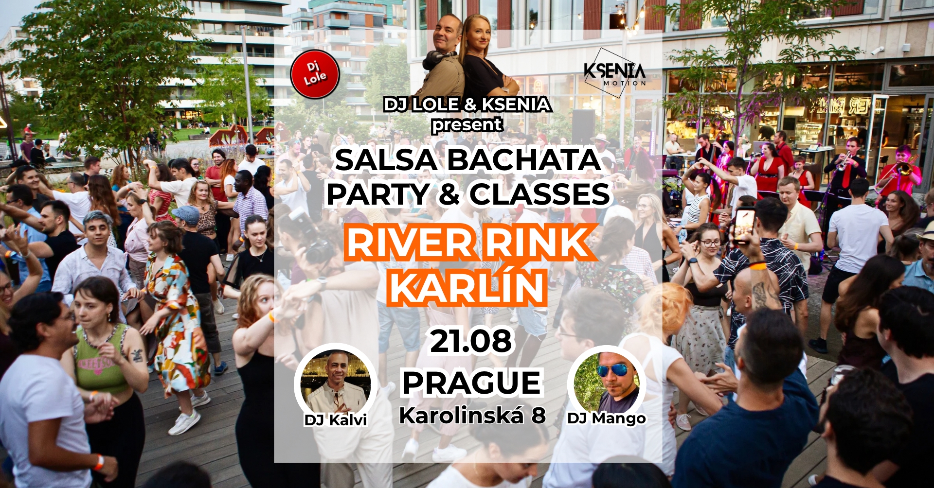 Salsa and bachata open air at River Rink Karlín