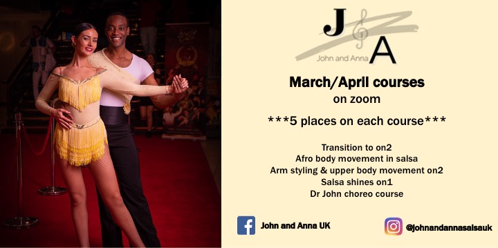 March April 4-Week Salsa Courses (**5 Students per course**)