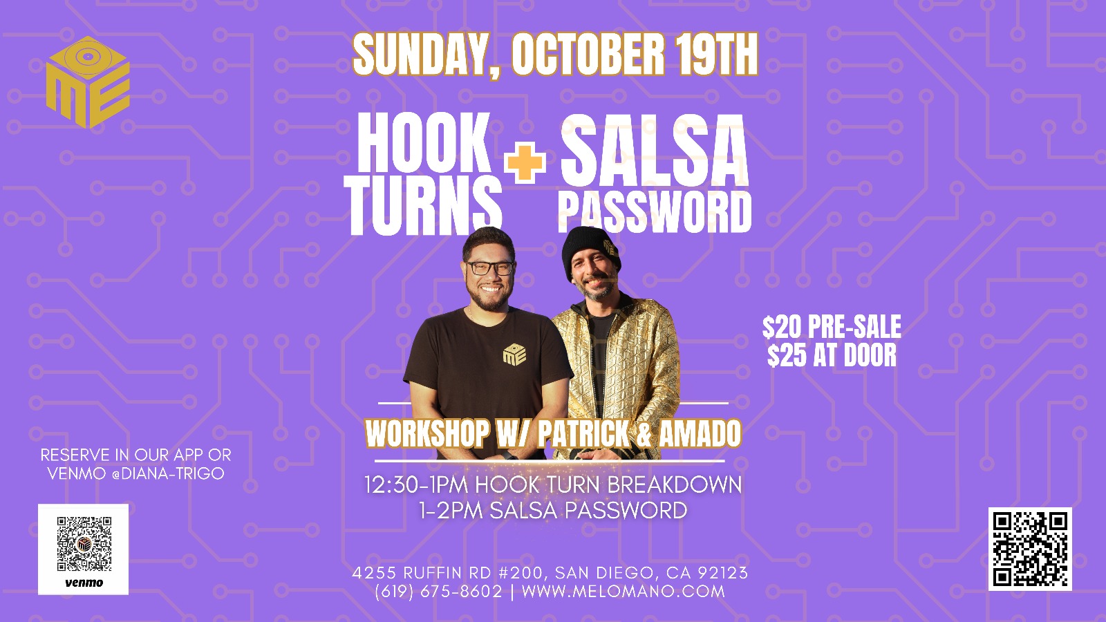 Hook Turns and Salsa Password Workshop! 10 19