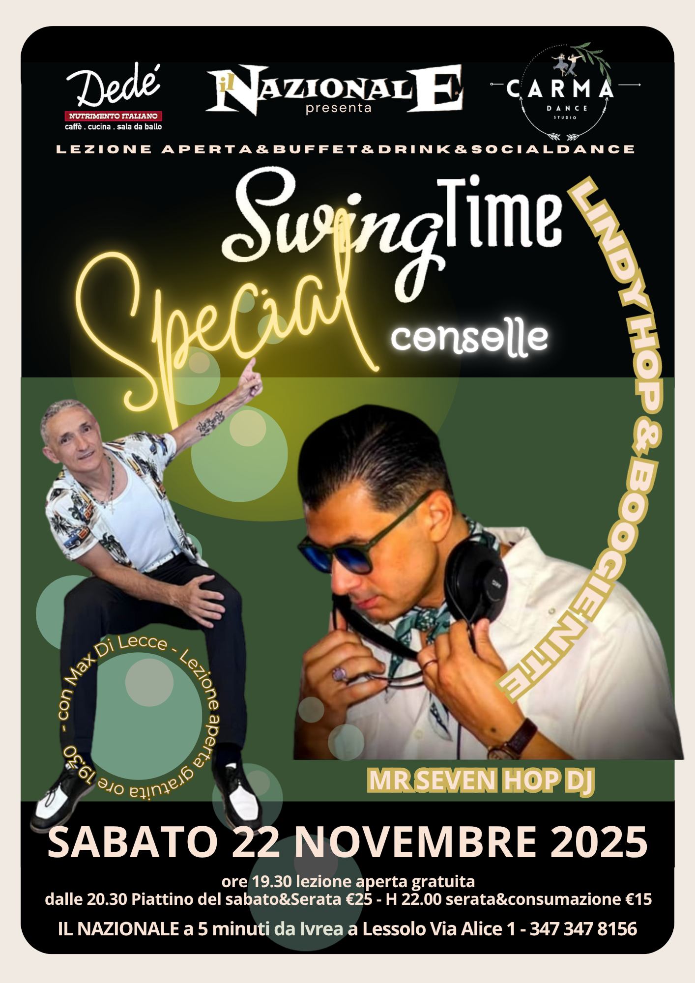 Swing Time al Nazionale dal 2012 ๐ญ Dj set Mister Seven Hop ๐ญ