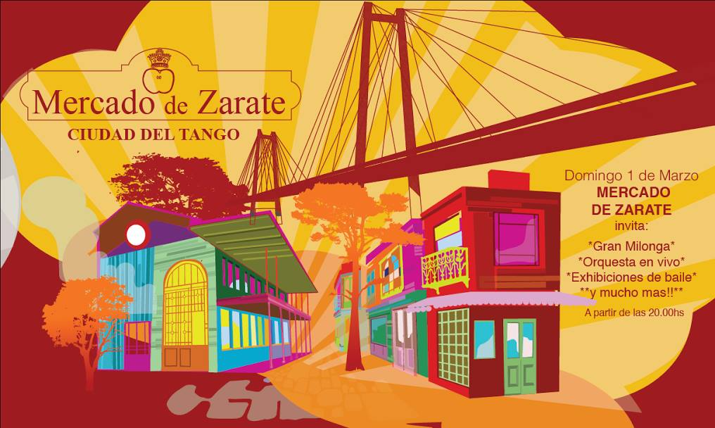 ESTE DOMINGO!!! 1 3 Milonga en el Mercado de Zárate.