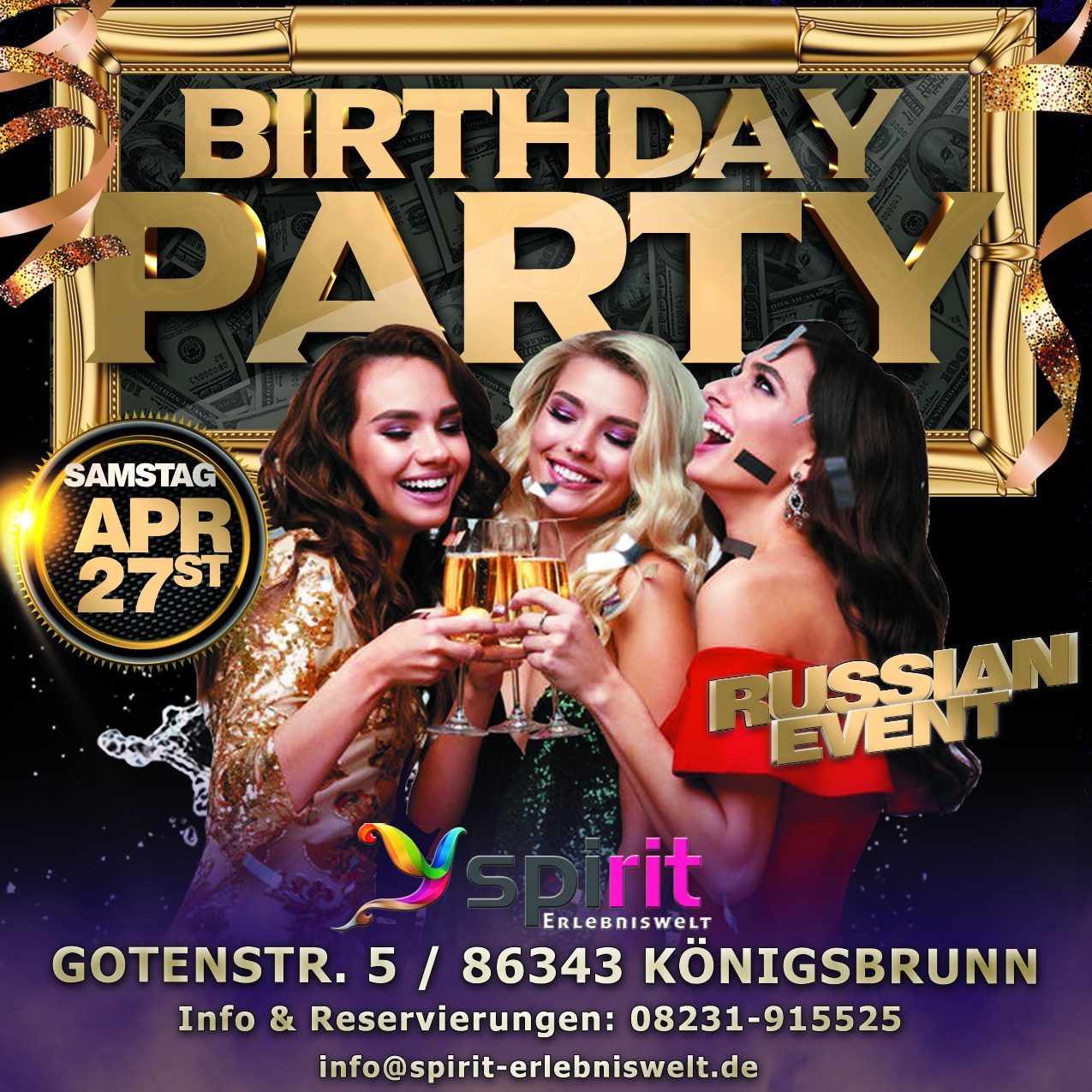 SA. 29.04.23 SPIRIT RUSSIAN PARTY BIRTHDAY BASH