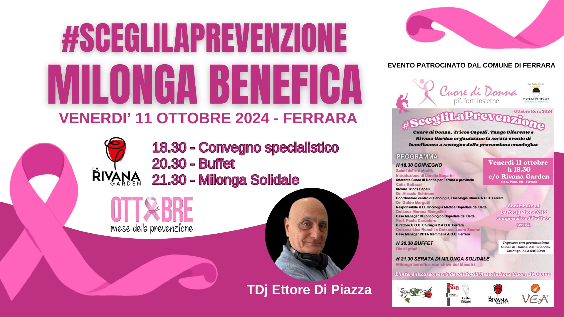 Milonga benefica #sceglilaprevenzione - Rivana Garden Ferrara - Tdj Ettore Di Piazza