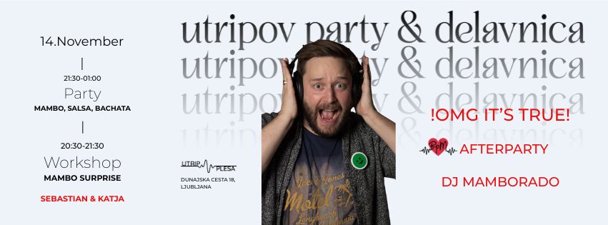 UTRIPOV PARTY - BPM AFTER with DJ MAMBORADO! - mambo, salsa, bachata