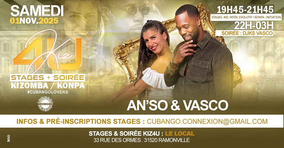 KIZ4U de JUIN - SOIREE KIZOMBA SEMBA avec DJKS VASCO