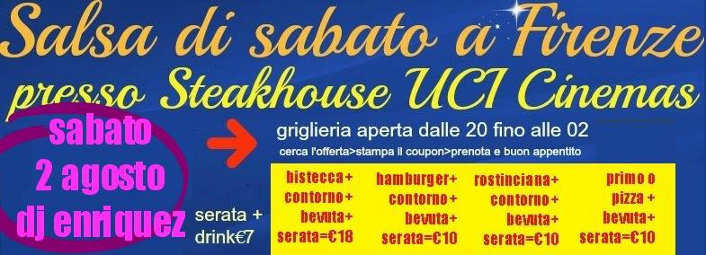 SABATO 2 agosto...SI "SALSA" A FIRENZE...
