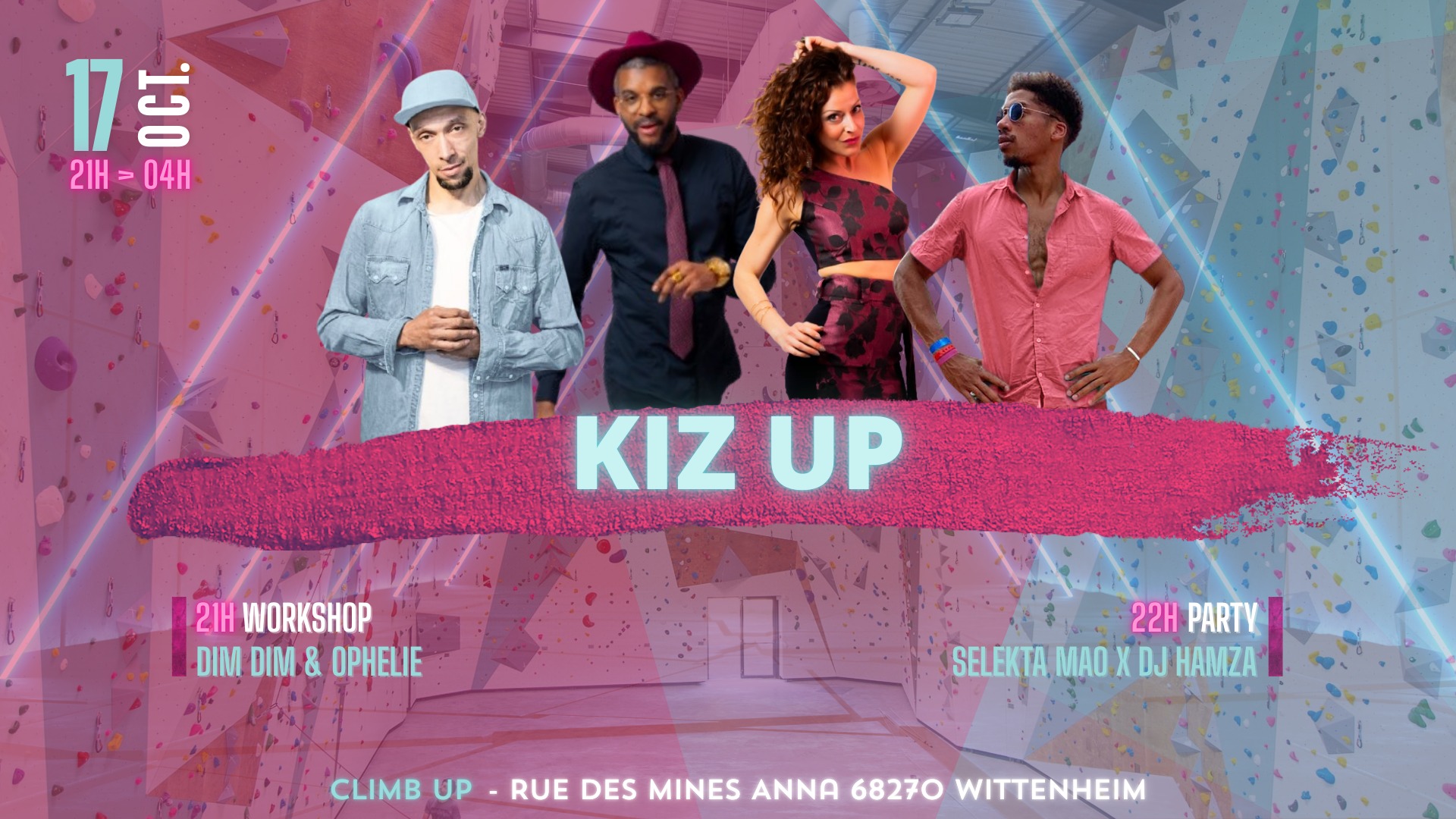 KIZ UP - Workshop (DimDim & Ophélie) - Soirée (Selekta Mao + Dj Hamza)