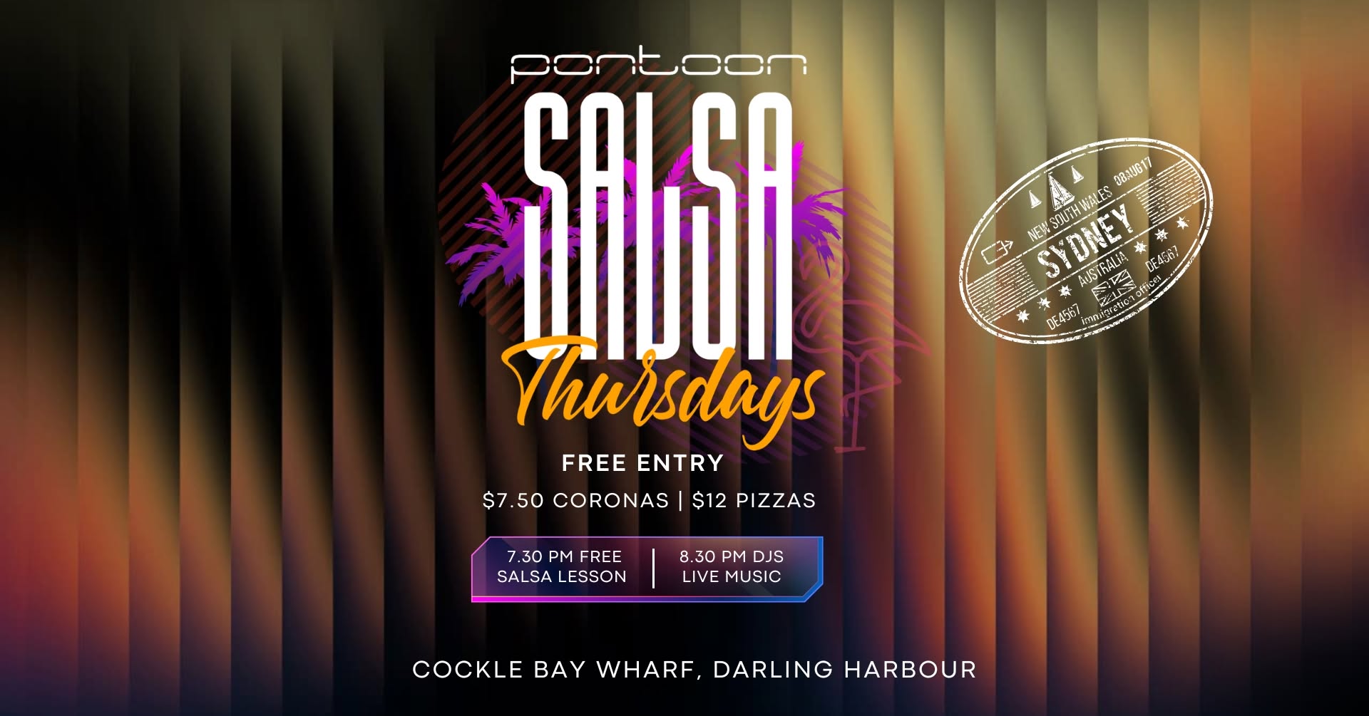 🎶 Pontoon Salsa Thursdays Free Entry Darling Harbour 🌊💃