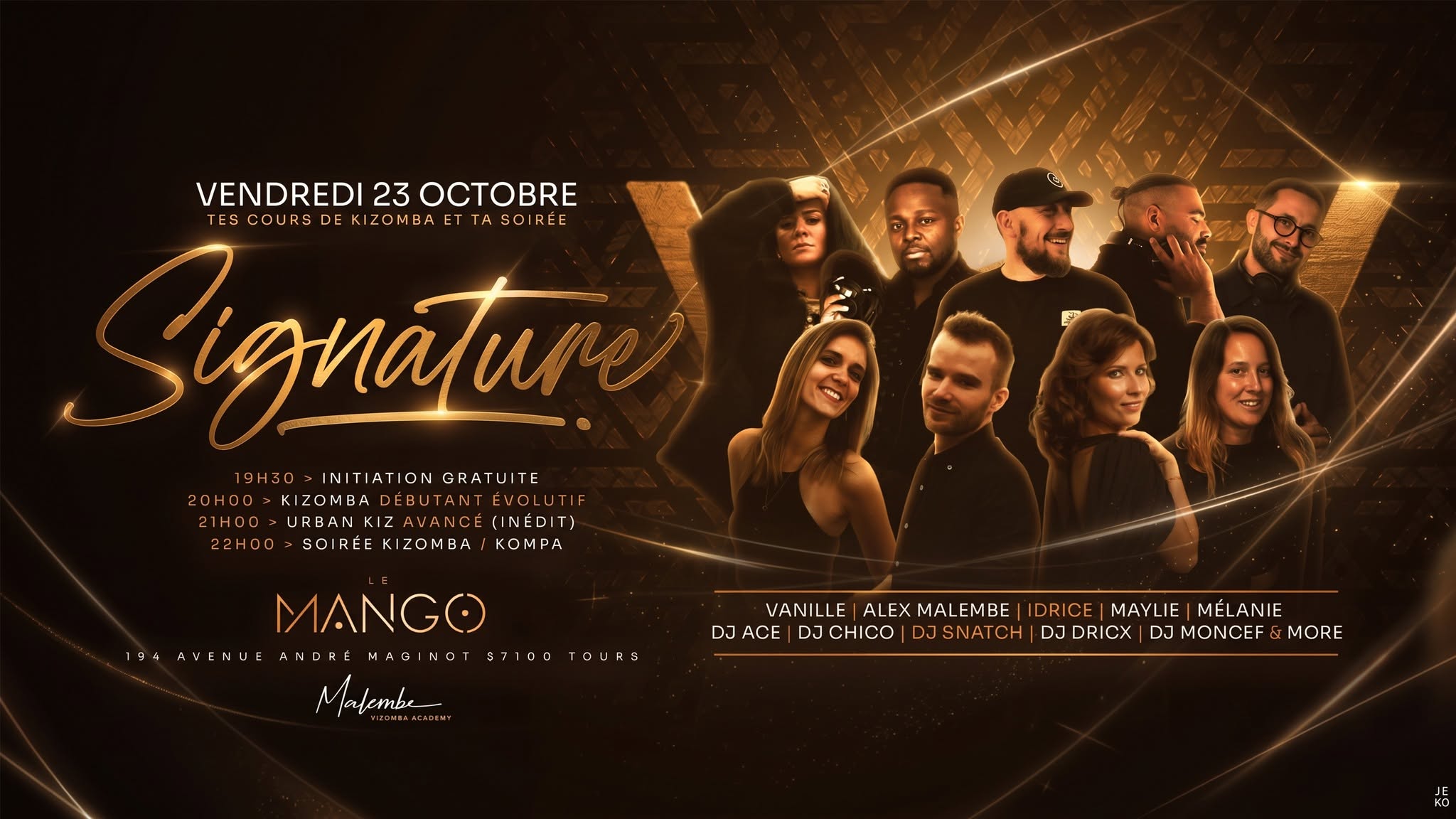 SIGNATURE KIZOMBA - COURS KIZOMBA - SOIRÉE KIZOMBA KOMPA - DJ SNATCH
