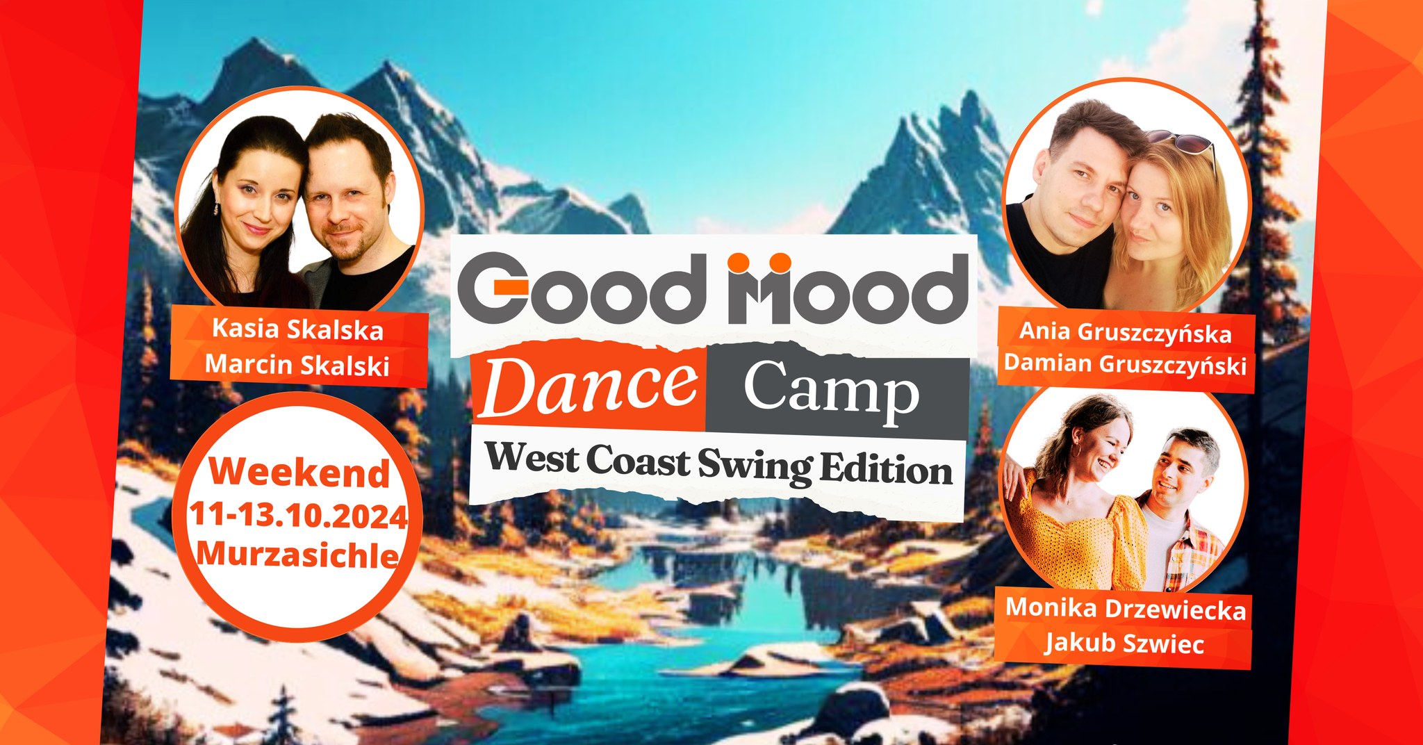 WEST COAST SWING EDITION ★ GOOD MOOD DANCE CAMP ★ 11-13.10.2024 ★ Warsztaty ★ Imprezy ★ Integracja