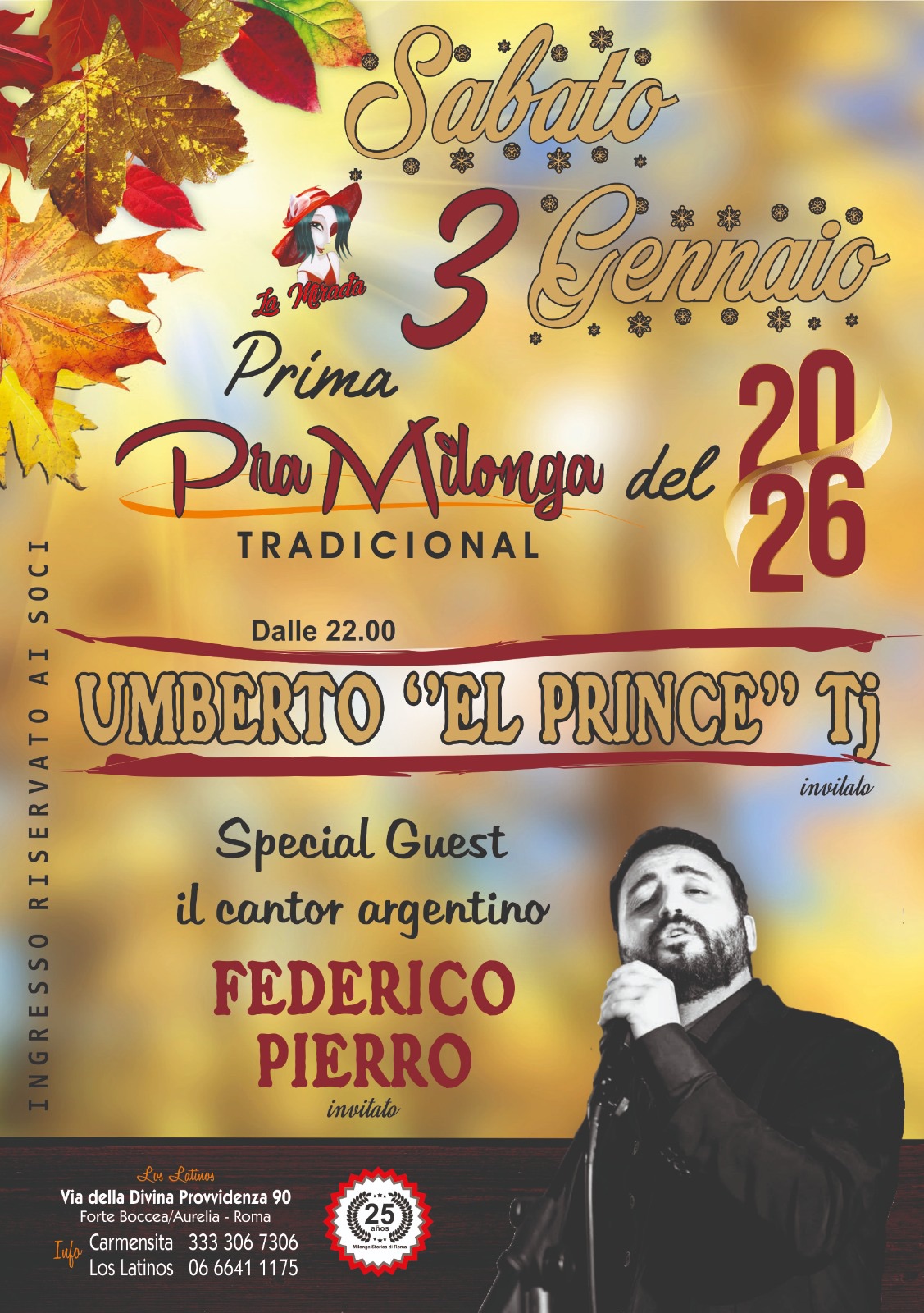 La primera noche de tango del 2026⭐️El Prince’ tdj⭐️Special guest Cantor Argentino Federico Pierro🎤