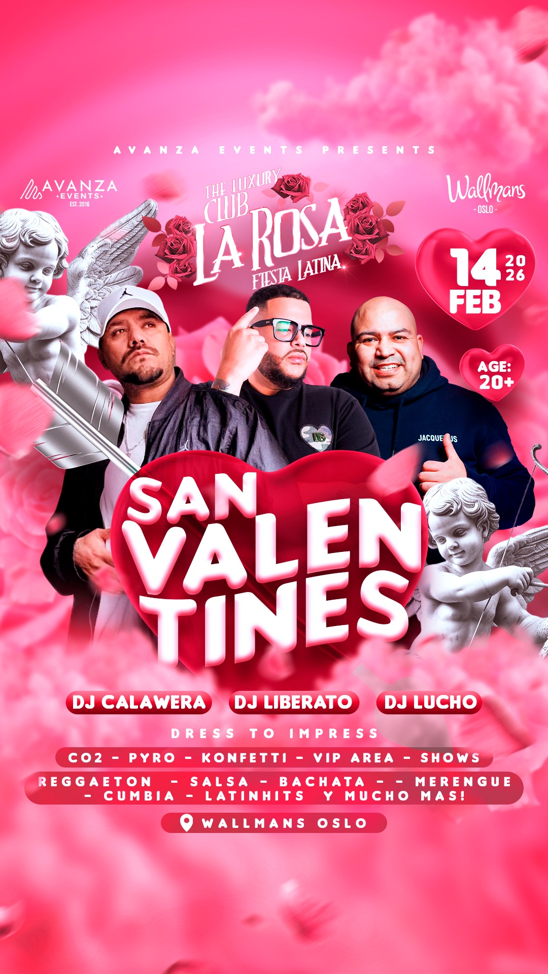 CLUB LA ROSA ✘ SAN VALENTINES LATINO ✘ WALLMANS OSLO ✘