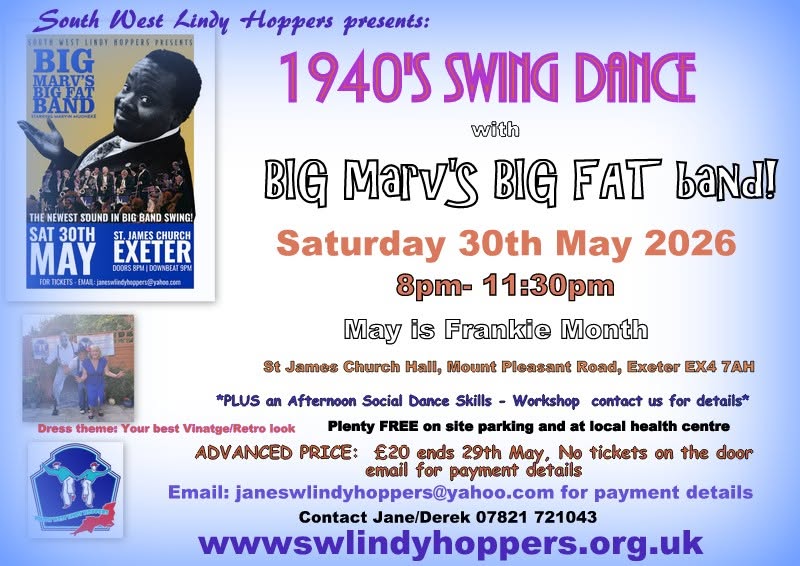 1940s Swing Dance with BIG Marv's BIG Fat Band SOLD OUT...