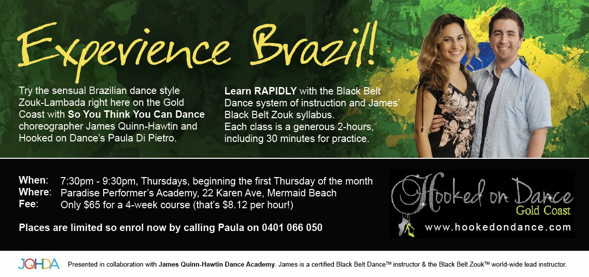 Gold Coast Zouk classes: The next block begins 5th September!!