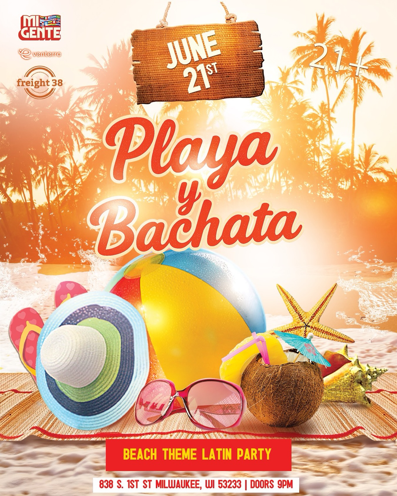 Playa Y Bachata Beach Theme Party @ Freight 38