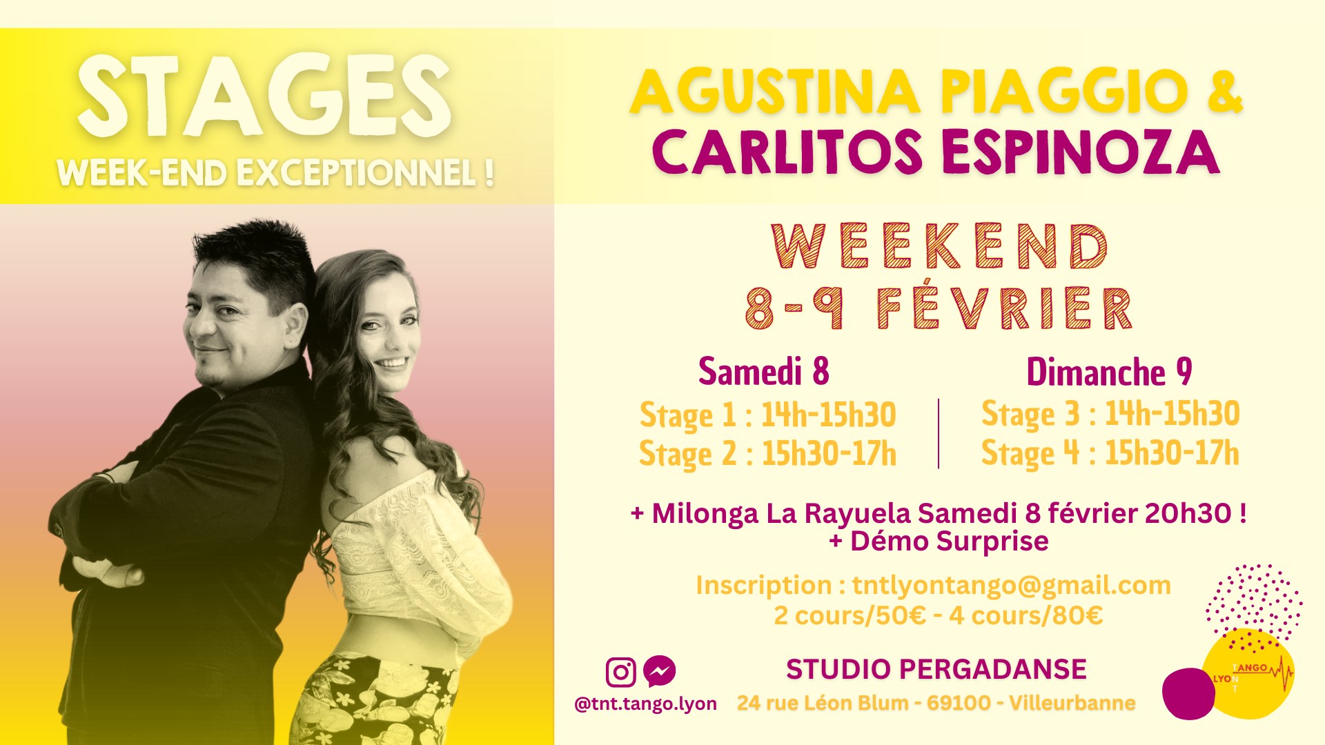 STAGES!! Agustina PIAGGIO & Carlitos ESPINOZA