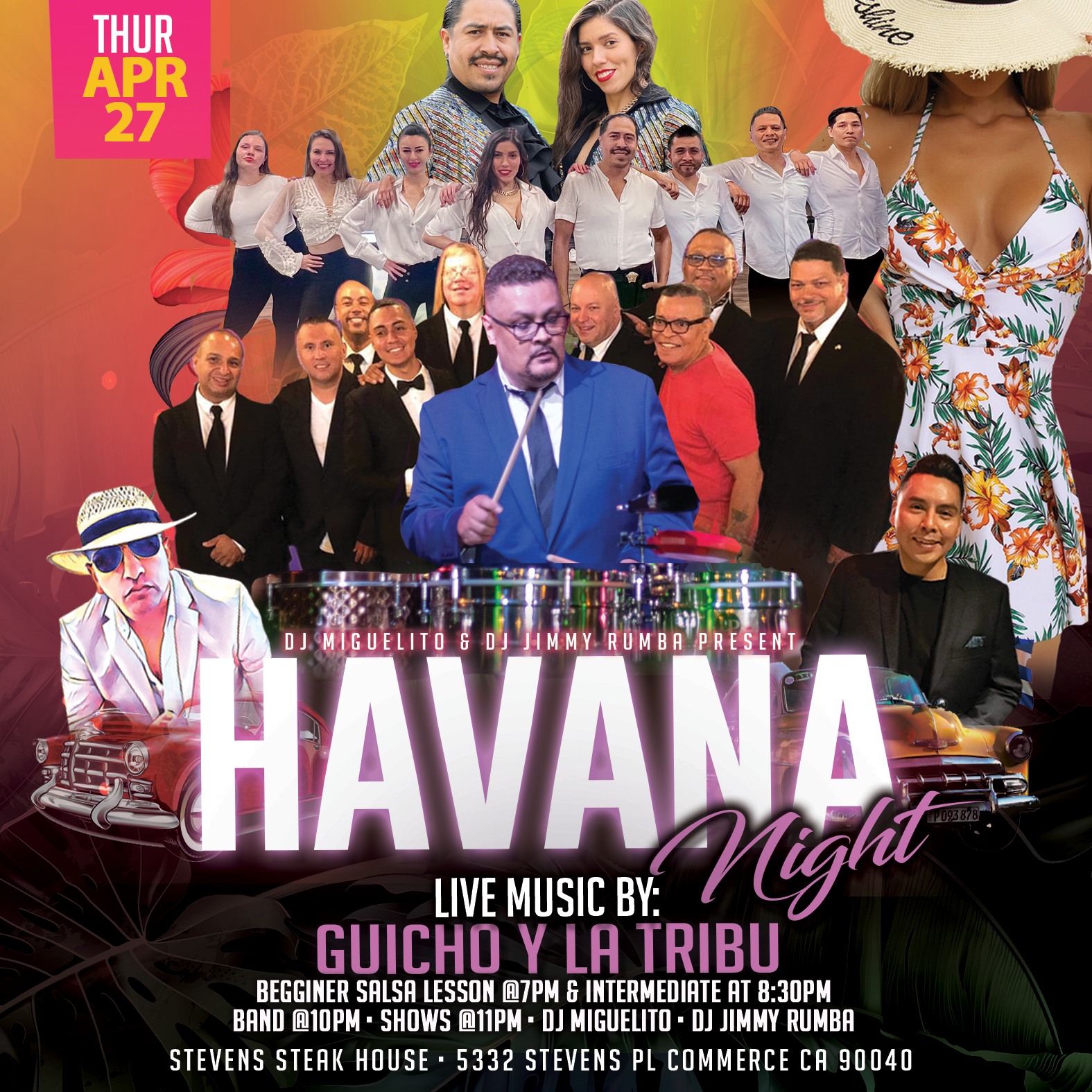 Havana Night with Live Salsa Band Guicho y La Tribu