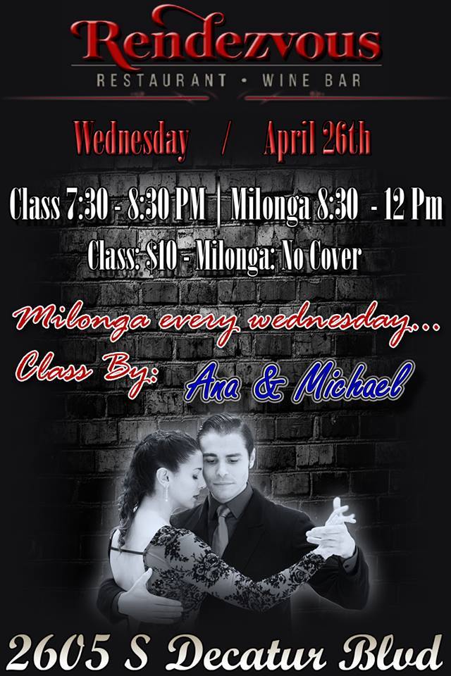 Tango Wednesdays at Rendezvous!