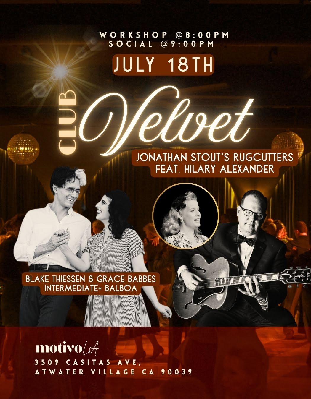 Club Velvet: Jonathan Stout & his Rugcutters feat. Hilary Alexander
