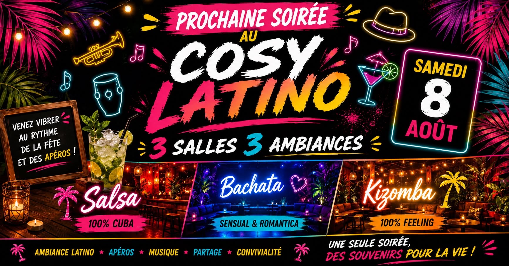 Cosy Latino Party - 8 Août 2026