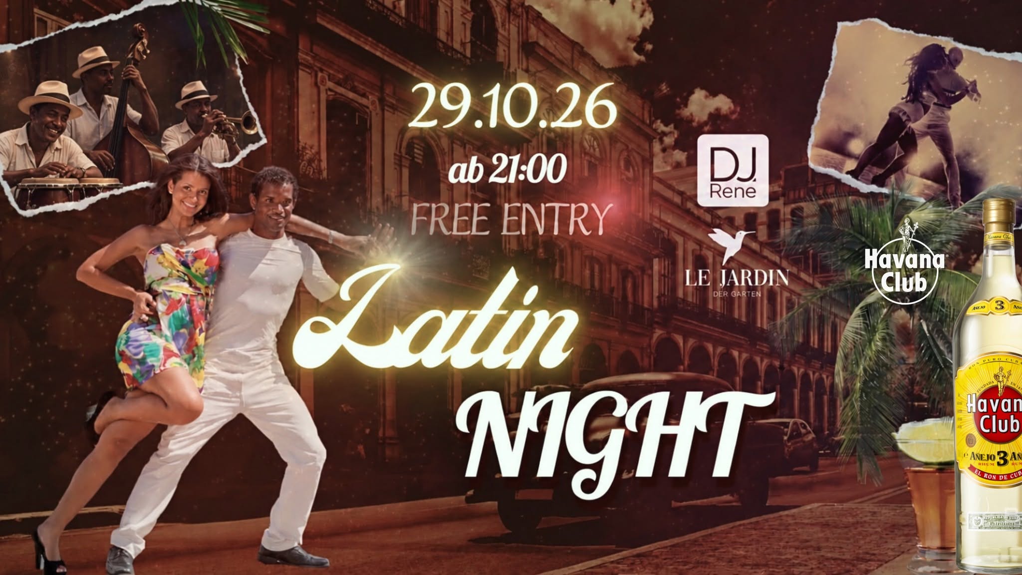 🌴🍹 LATIN NIGHT by Le Jardin & DJ René 🔥🎶