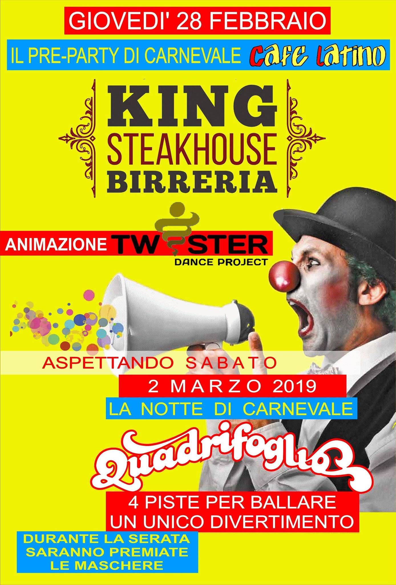 KING Latino - Il PreParty di Carnevale Giovedi' Grasso