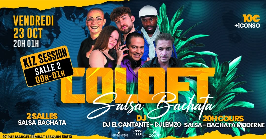 COLOFT Soirées Salsa & Bachata 2 salles 2 ambiances