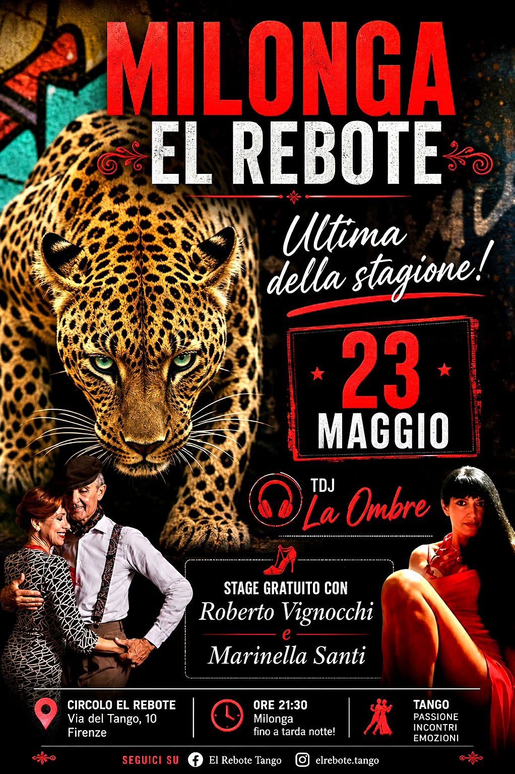 Milonga El rebote stage con Roberto Vignocchi y Marinella Santi tdj La Ombre