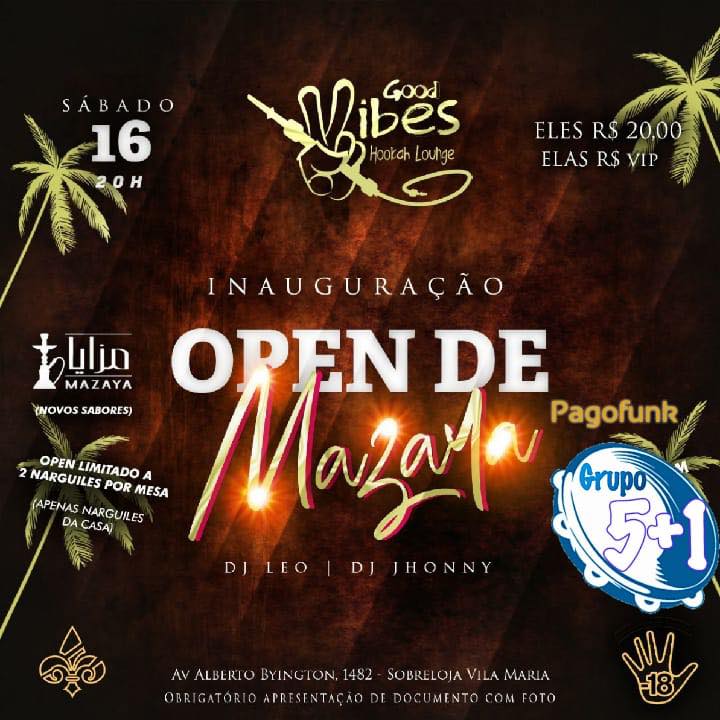 Good Vibes com o Grupo 5+1 (Sábado) 16.02.19