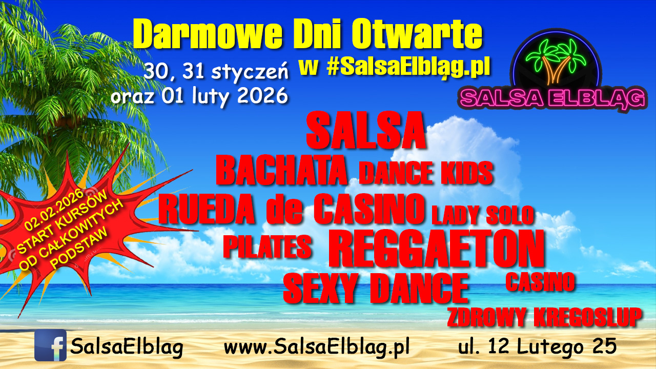 Darmowe Dni Otwarte z #SalsaElbląg oraz start kursów od PODSTAW