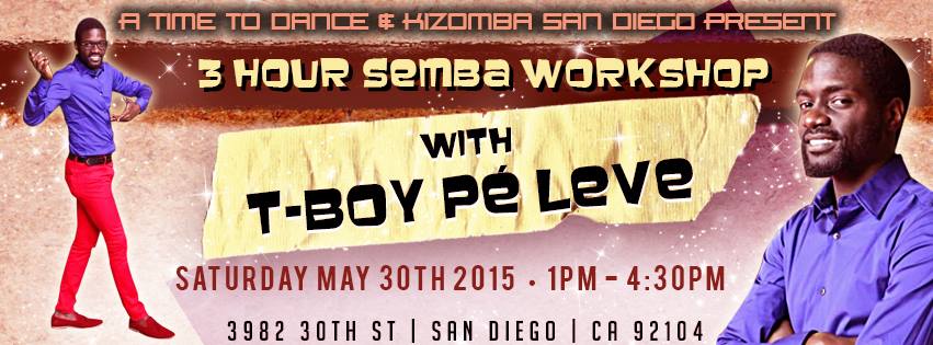 3 Hour Semba workshop with the one and only T-Boy Pé leve!