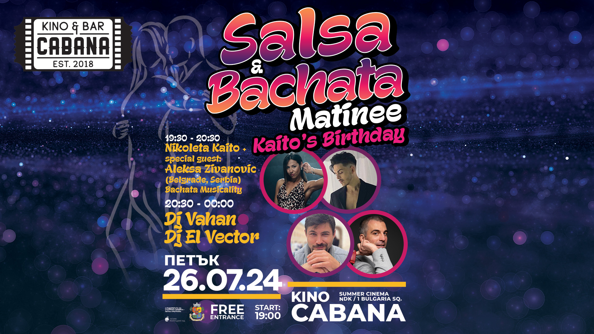 SALSA & BACHATA Matinee Kaito's Birthday Party - 26 July 2024 - Kino Cabana