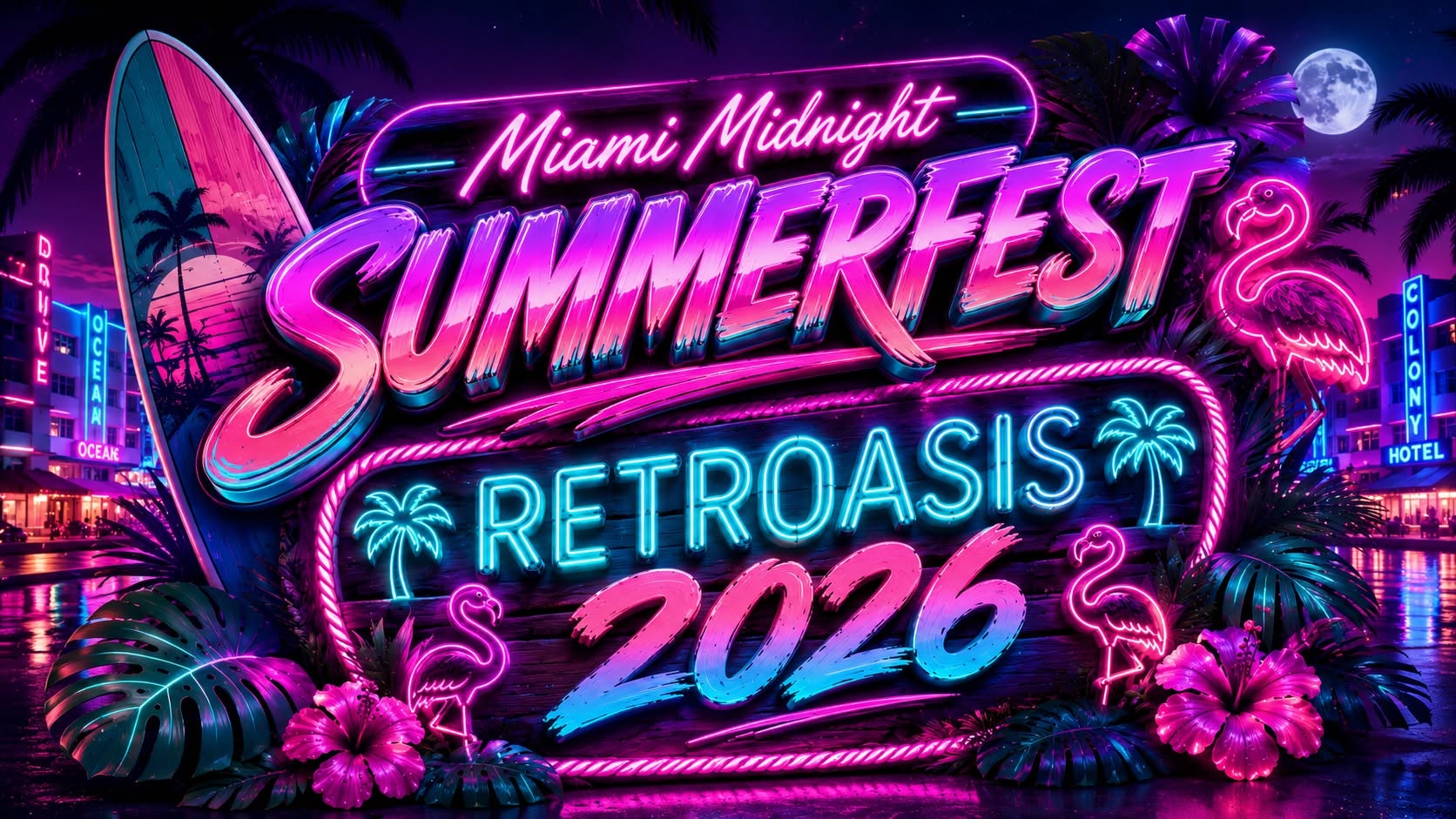 Summer Fest 2026: Miami Midnight RETROASIS π¦©π΄