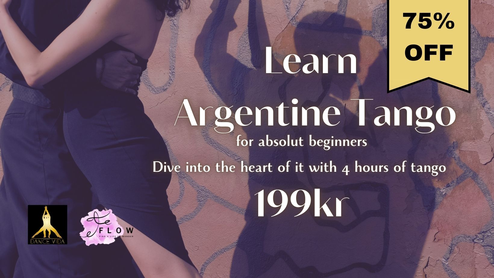 Argentine Tango Intensive (-75%): 4h of tango for absolut beginners 199kr